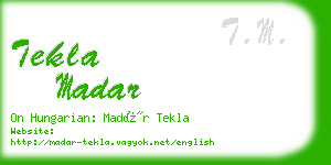 tekla madar business card